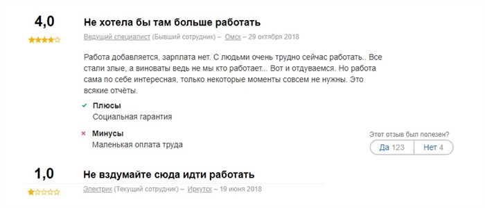 Отзывы о работе в МФЦ